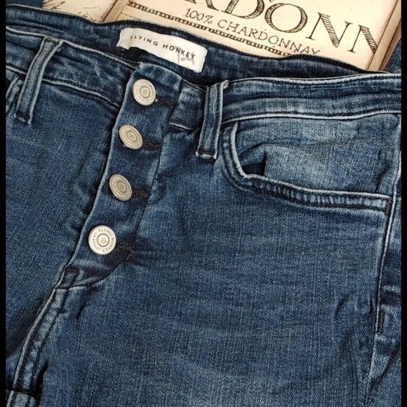 Flying Monkey Dark Wash High Waisted Jeans - Picture 4 of 6